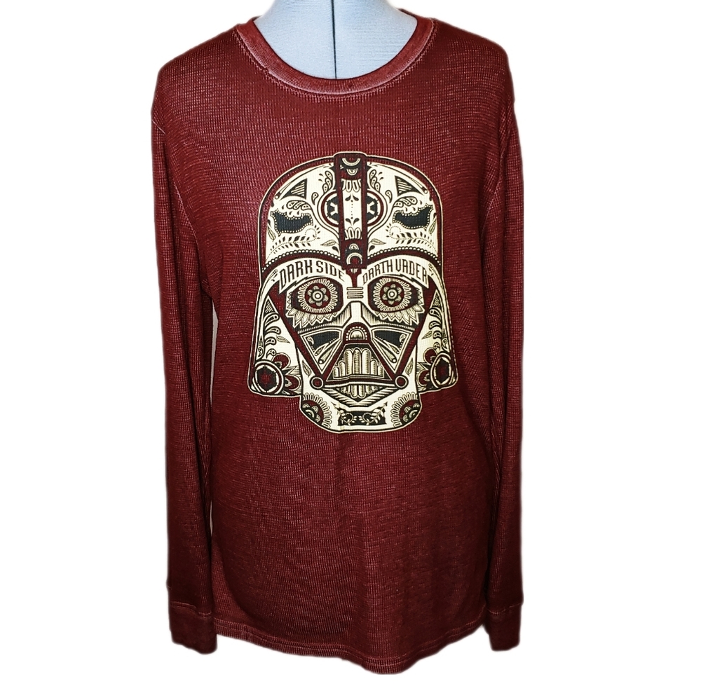 Fifth Sun Star Wars Darkside Darth Vader sugar skull long sleeve EUC